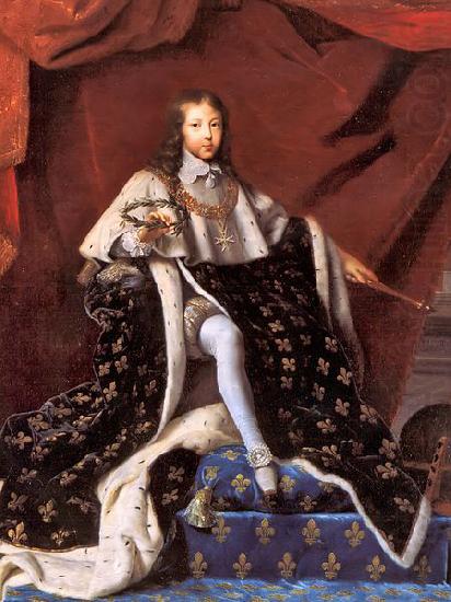 Portrait of Louis XIV, only ten years old, but already king of France, Henri Testelin